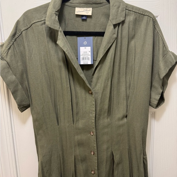 Universal Thread Olive Button-Up Dress - Picture 2 of 2